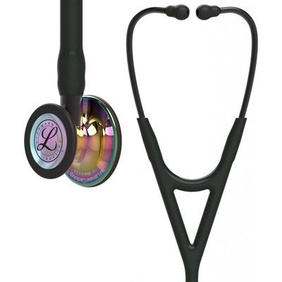 3M Littmann Cardiology IV : Black, Rainbow Finish - Smoke Steam - 6240