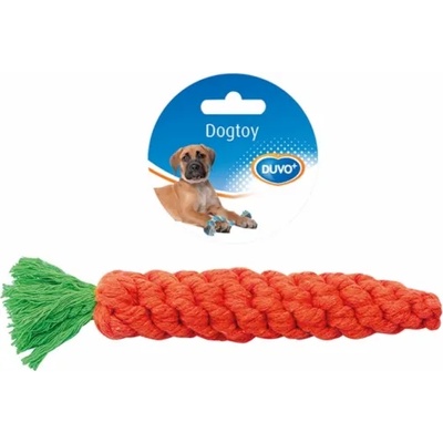 Duvo Plus Tug Toy Knotted Cotton Carrot - Кучешка играчка - въжен морков за дъвчене 20 см. оранжев