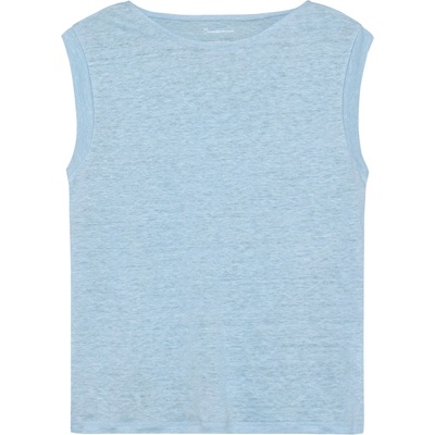 KnowledgeCotton Apparel Дамски топ KnowledgeCotton Apparel Women's Loose Fold Up Linen Top - Skyway (916-4446-0513)