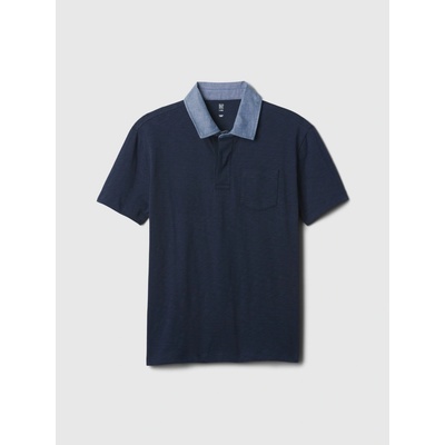 GAP detské chambray polo tričko tmavomodrá