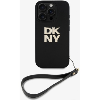 DKNY Заден капак с логото на DKNY PU Leather Stack Wrist Strap за iPhone 16 Pro Black DKNY | Lilav | ЖЕНИ | UNI
