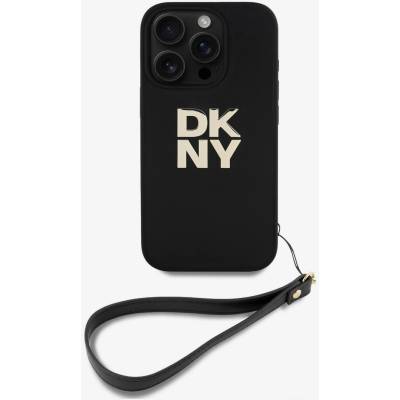 DKNY Заден капак с логото на DKNY PU Leather Stack Wrist Strap за iPhone 16 Pro Black DKNY | Lilav | ЖЕНИ | UNI