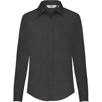 Fruit of the Loom F17•LADIES LONG SLEEVE POPLIN SHIRT šedá