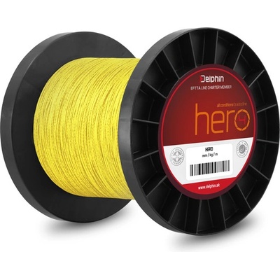 Delphin šňůra HERO 4 fluo žlutá 1000m 0,20mm 13,2kg