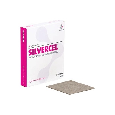 Silvercel Hydro-alginate Antimikrobiální Krytí Se Stříbrem 5 x 5 cm,( 10 ks cad050-1/5