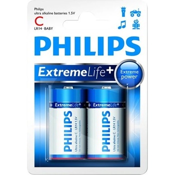 Philips Батерия philips extreamlife c paristo 2 kpl lr14e2b/10 (lr14e2b/10)