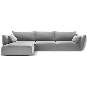 Mazzini Sofa Светлосив кадифен ъглов диван (ляв ъгъл) Vanda - Mazzini Sofas (MAZ_LC_51_F1_VANDA5)