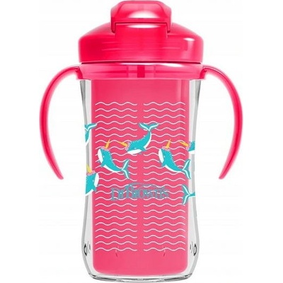 Dr.Browns termální hrneček se slámkou Straw Cup růžový 300 ml