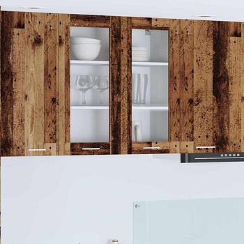 vidaXL Висящ шкаф Riga Старо дърво 80 x 31 x 80 см Инженерно дърво (884328)