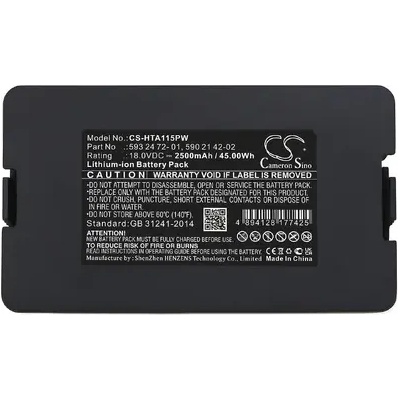 Cameron Sino Батерия Cameron Sino, За косачка робот GARDENA Automower 115H 2019, Automower 305 2020, 2021, 2022 HUSKVARNA Automower 305 2020 18V 2500mAh Camer (CS-HTA115PW)