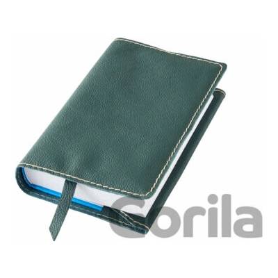 Macoli Hand Made Kožený variabilný obal na knihu so záložkou Zelený tmavý