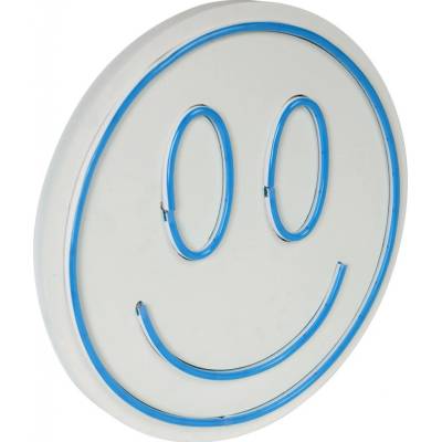 Wallexpert Dekorativní plastové LED osvětlení Smiley - Blue, Modrá