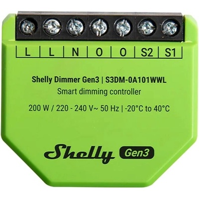 Shelly Dimmer Gen3 - stmívací modul bez nutnosti neutrálního vodiče (WiFi) – Sleviste.cz