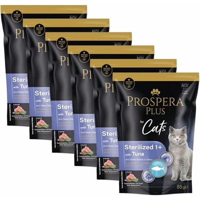 Prospera Plus Sterilized 1+ Tuna & Green Beans 6 x 85 g