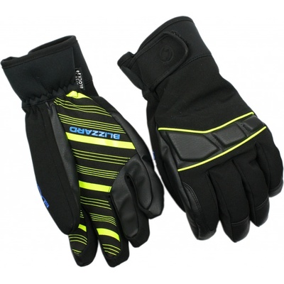 Blizzard Profi ski gloves black/neon yellow/blue