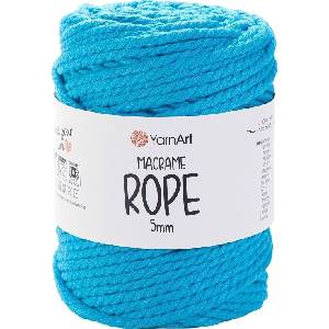 YARNART Macrame Rope 5 mm 85 m 763 Turquoise юта (Macrame Rope 5 mm 763)
