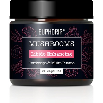 Euphoria Euphoria, Houbové kapsle Libido, Cordyceps & Muira Puama 30 kapslí