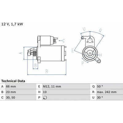 BOSCH Štartér 0986025240
