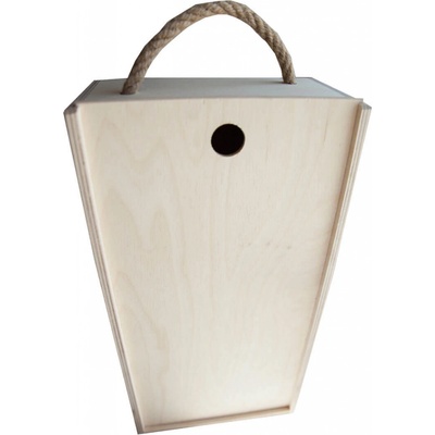 Drevená krabica na 2 fľaše, farba: natur, rozmer: 350x210x110 mm