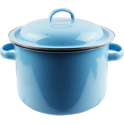 Elekom ТЕНДЖЕРА ЕК-2014 Е - емайлирана, 4.4 Литра, 0, 7мм дебелина, Светло синьо, Индукционно дъно, Ø20х14 cм (EK-2014 Е)