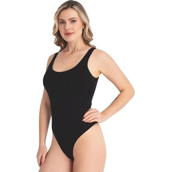 Черно боди-прашка с широка презрамка