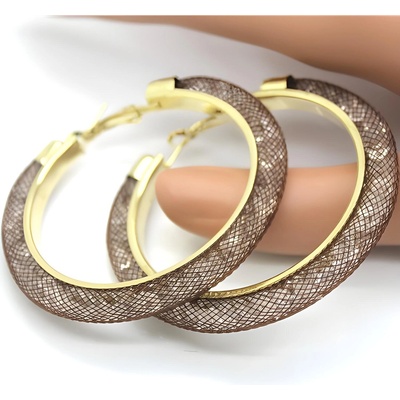 HARAHU Обеци re-3308 - Кафяви kp3308 (re-3308)