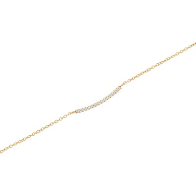 Daniel Wellington Elegantný pozlátený náhrdelník s kubickými zirkónmi DW00401632