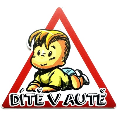 Magnetická cedulka dítě v autě