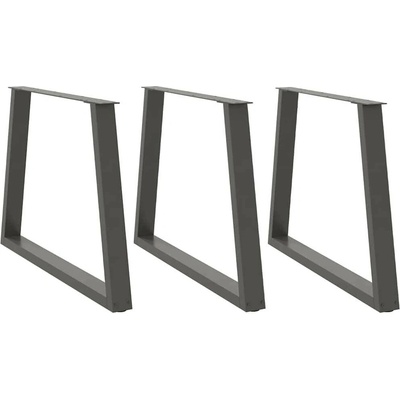 Omaxi 957635 Nohy k jídelnímu stolu ve tvaru V 3 ks antracitové 100 x 72-73,3 cm ocel