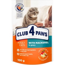 CLUB 4 PAWS Premium With mackerel in gravy For adult cats 24 x 100 g