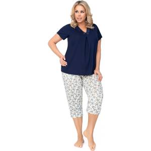 Donna Дамска пижама Piama-Aria-Plus-Dark-Blue-GranatowyV-57418-Granatowy - Червен, размер 46