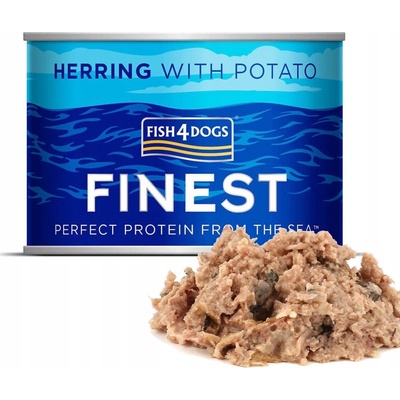 Fish4Dogs Finest sleď so zemiakmi 185 g