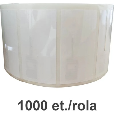 ZINTA Самозалепващи етикетни ролки за бижута 68x13mm, бели, 1000 ет. / ролка, RFID (ET-BIJU-68X13-RFID)