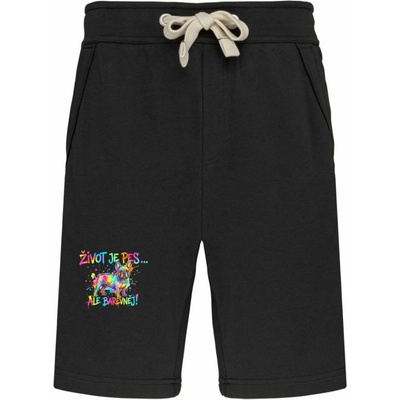 Život je pes ale barevnej Pohodlné kraťasy s potiskem