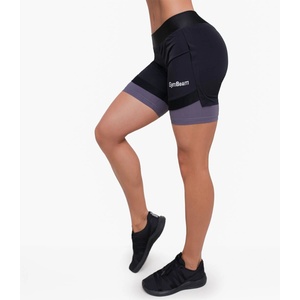 GymBeam Дамски шорти 2in1 Black Grey XS