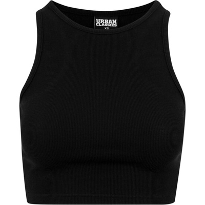 Urban Classics Ladies Cropped Rib Top černé