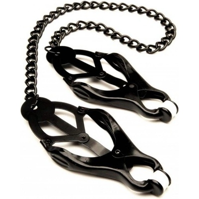 M&K Mr Fist Nipple Clamps, kovové svorky s retiazkou