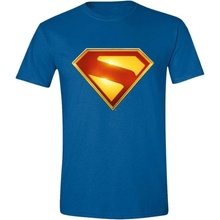 CurePink: pánské tričko DC Comics|Superman: Hlavní logo [TS006SPM] modrá