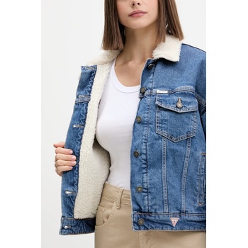 Guess Jeans Дънково яке Guess Jeans в синьо преходен модел с уголемена кройка W4BN64 D5CC3 (W4BN64.D5CC3)