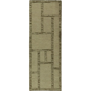 Flair Rugs Зелена ръчно изработена вълнена пътека 80x230 cm Harris Modula Wool - Flair Rugs (503119382686)
