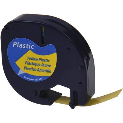 DYMO Letratag DY91202 лента 12 мм, жълта пластмаса (S0721620)