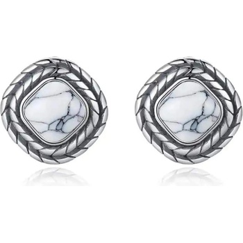 Silenti Jewelry Сребърни обеци "Мрамор