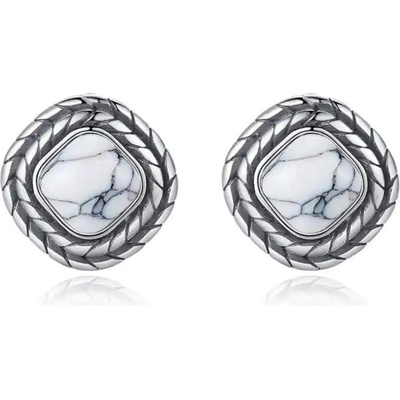 Silenti Jewelry Сребърни обеци "Мрамор