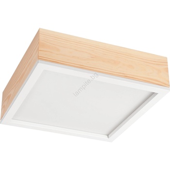 LAMKUR Плафон NATURAL SQUARE 2xE27/15W/230V 31x31 см бор/бял (LA49052)