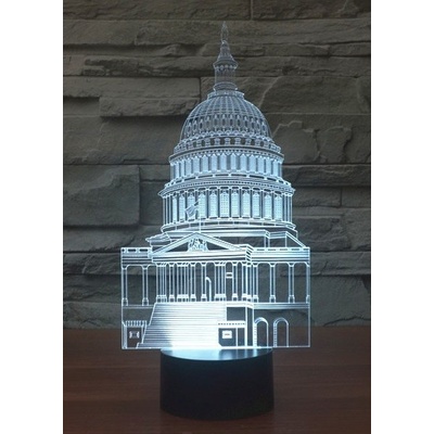 Beling Detská lampa, Biely dom, 7 farebná QS277