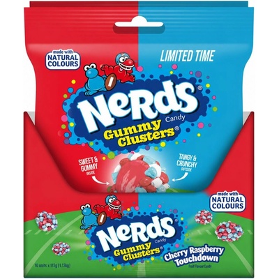 Nerds Clusters NFL Cherry Raspberry Touchdown 10 x 113 g