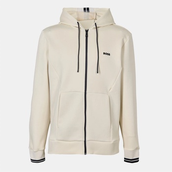 HUGO BOSS Суичър Boss Men's Zip Hoodie Advanced Stretch - Open White
