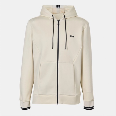 HUGO BOSS Суичър Boss Men's Zip Hoodie Advanced Stretch - Open White