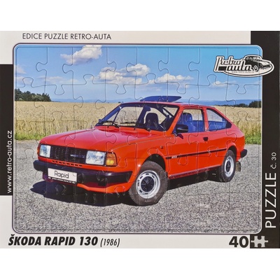 Retro-Auta č. 30 ŠKODA RAPID 130 1986 40 dílků