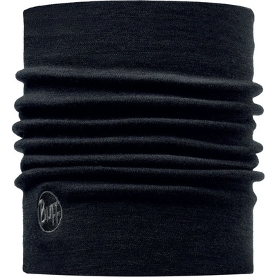 buff Heavyweight Merino Wool Neckwarmer solid black